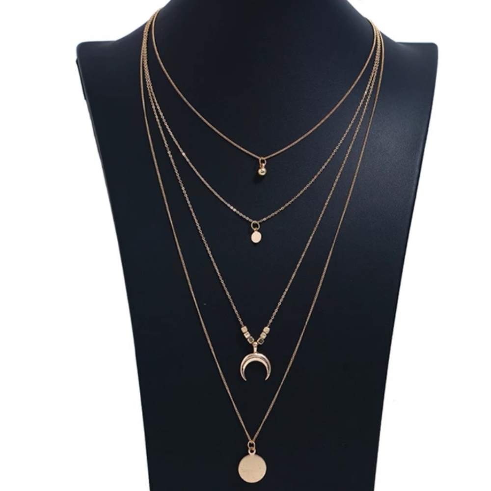 Goldtone Layered Necklace - Picture 6 of 6
